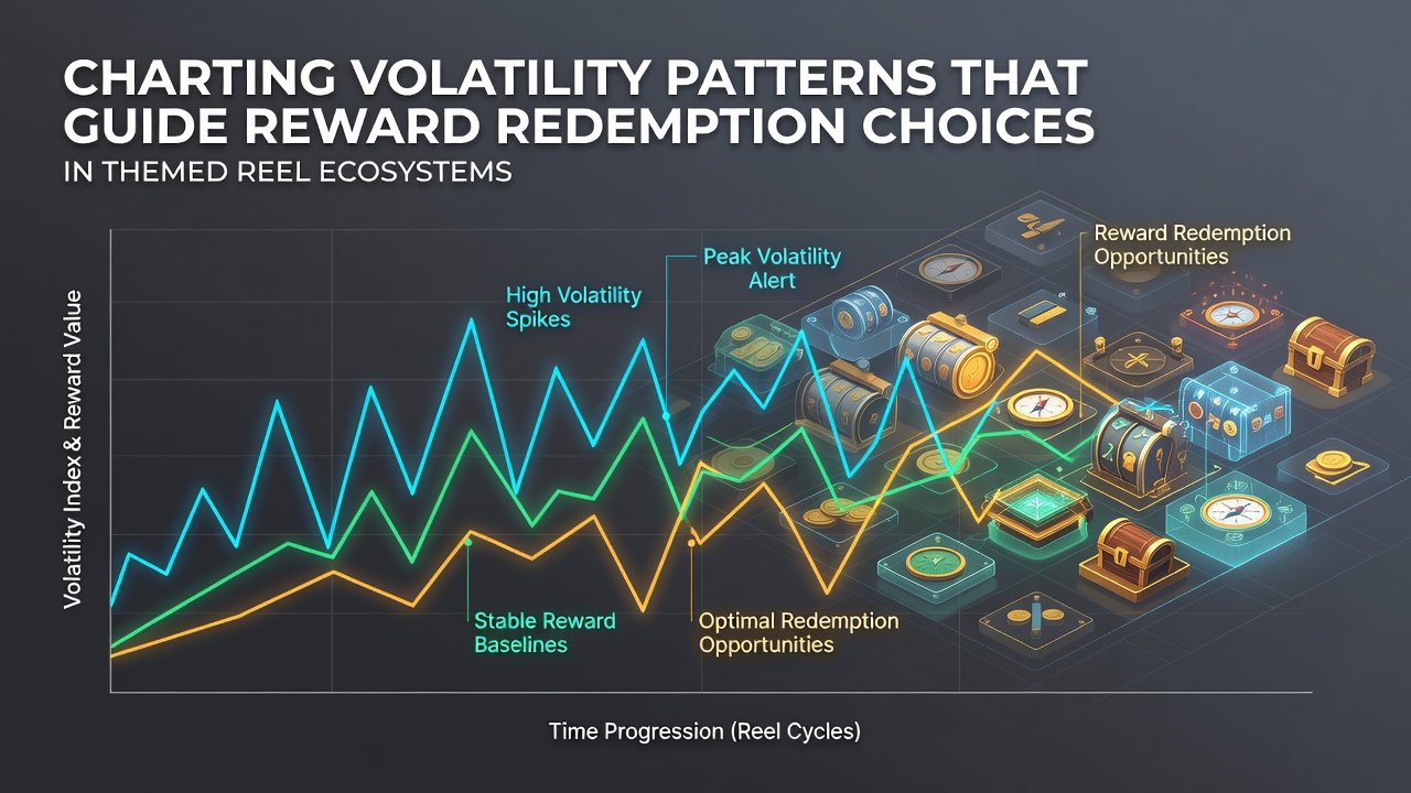 Detailed volatility heatmaps and redemption pathway diagrams for multiple themed reel titles