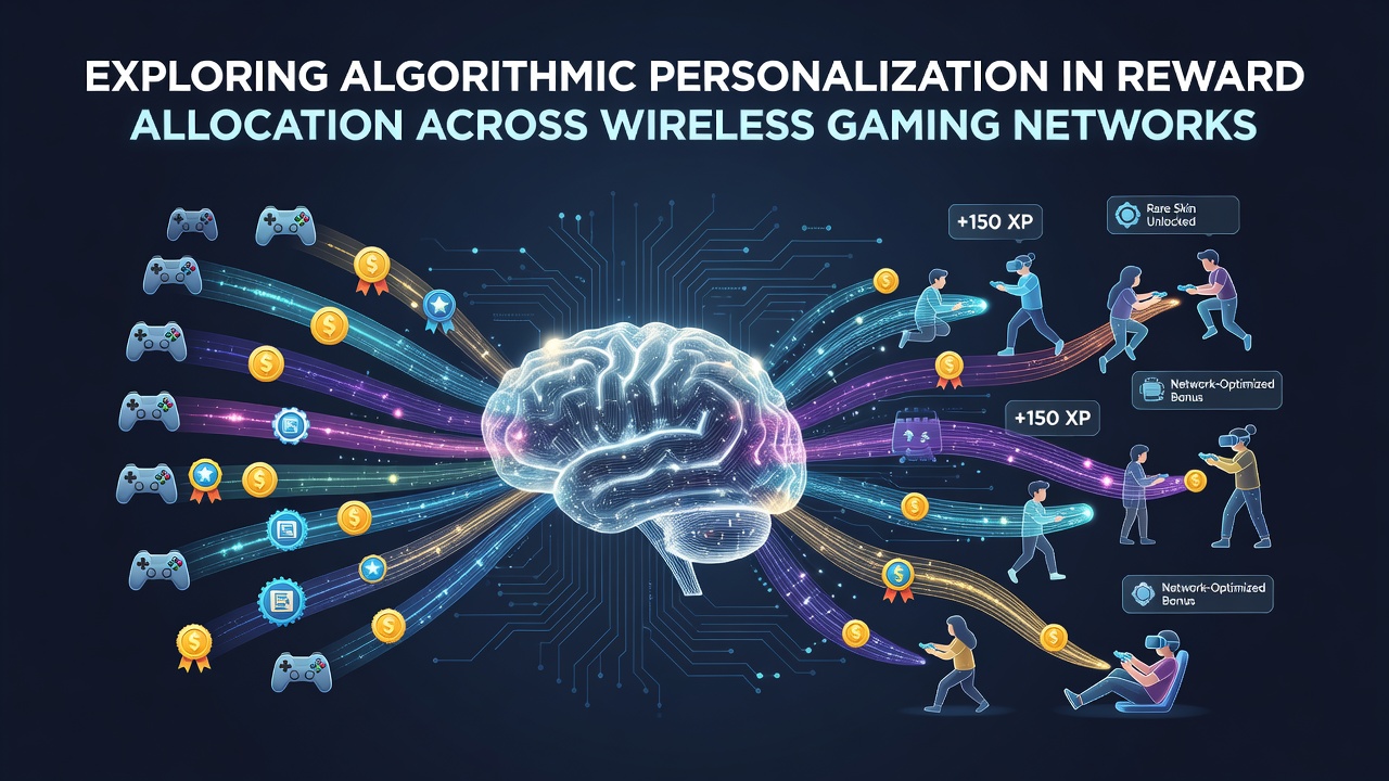 Wireless gaming networks displaying personalized reward interfaces on mobile devices