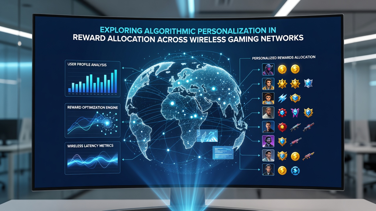 Algorithm visualization showing reward distribution pathways in wireless gaming environments