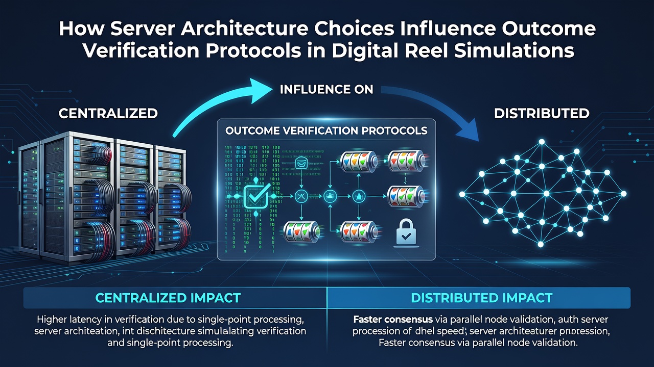 Server racks processing digital reel simulation data with verification nodes highlighted