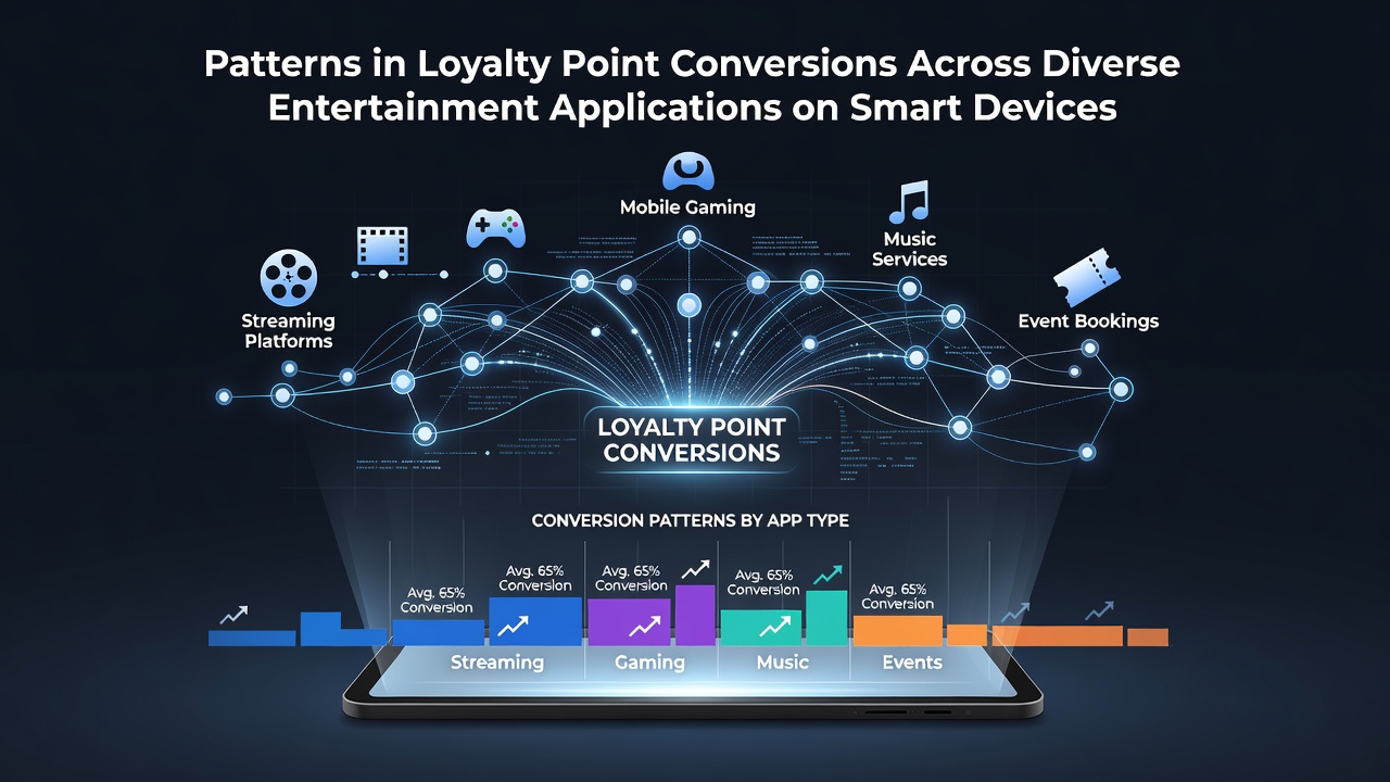 Smartphone screen displaying loyalty point balances from multiple entertainment apps including streaming and mobile games